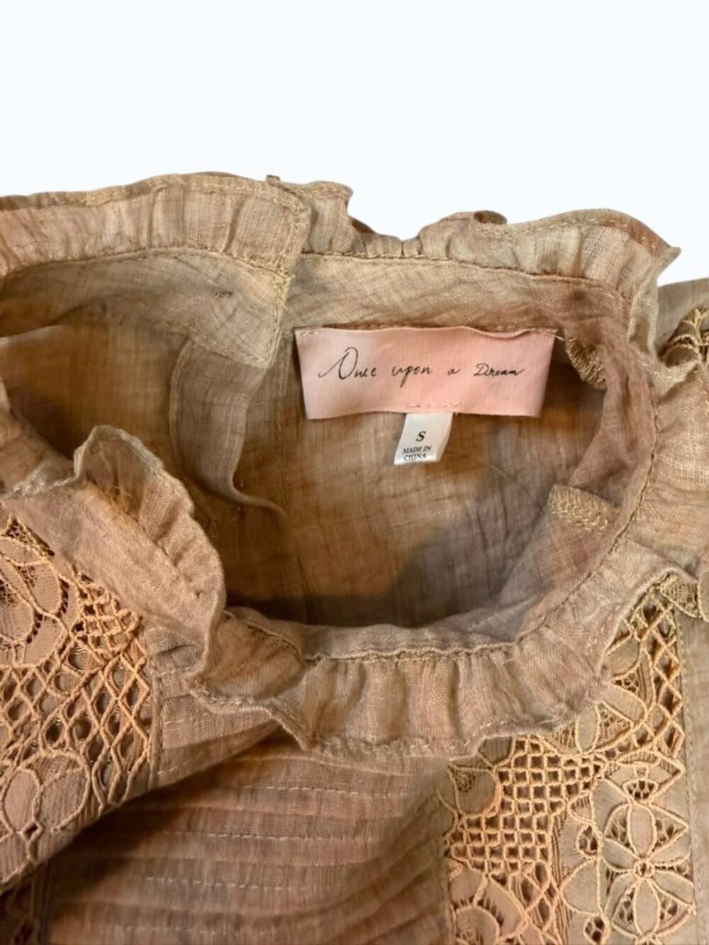 Once Upon A Dream Lace Victorian Blouse Size S NWOT Cottagecore. - Picture 5 of 9